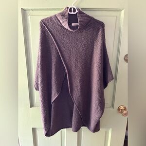 NEW ELAN layering sweater, oversize chunky charcoal cowl neck